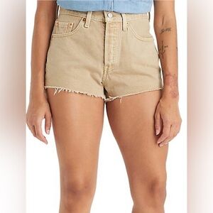 Levi’s 501 Original High-Rise Jean Shorts, Dusty Safari, sz 33